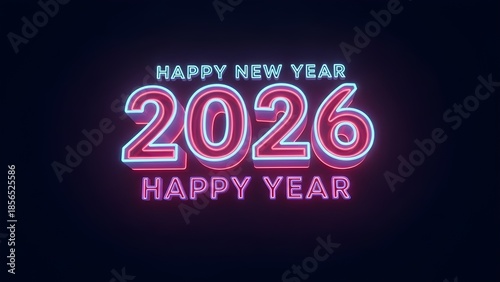 Wallpaper Mural Modern Neon New Year 2026 Torontodigital.ca