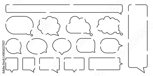 Speech bubble icon in flat style. Dialogue balloon vector illustration on isolated background. Popup chat banner sign business concept.