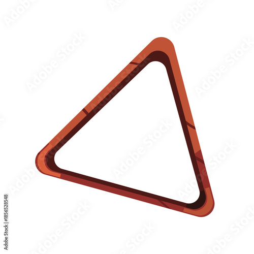 Billiard ball triangle rack icon, pool table ball holder positioning rack vector, triangular billiard rack frame illustration, billiard clip art, pool accessories icon