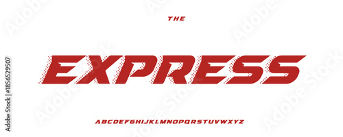Express Font Logo Alphabet Vector Bold Italic Letters Set Typography, Dynamic Typographic Design Race Title Text, Typo Poster Headline, Logistic Delivery Company Type, Sport Fonts. Vector Typeface