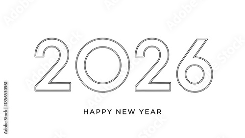 Happy New Year 2026 celebration graphic
