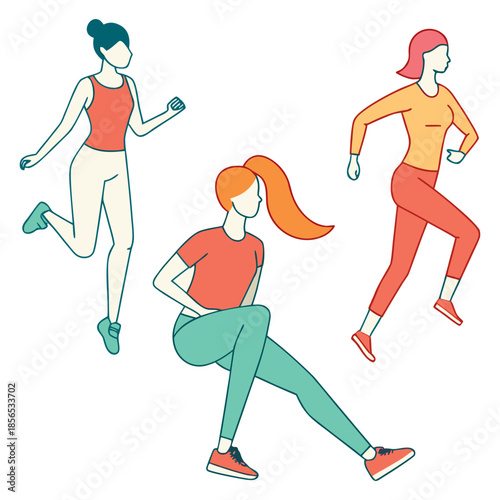 Top View Women CAD Illustrations