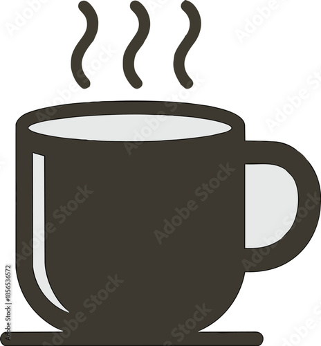 A steaming cup of coffee on a saucer