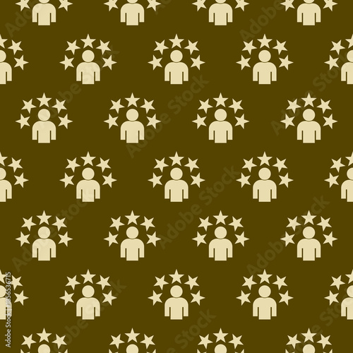 Experience Expert seamless pattern isolated on color background