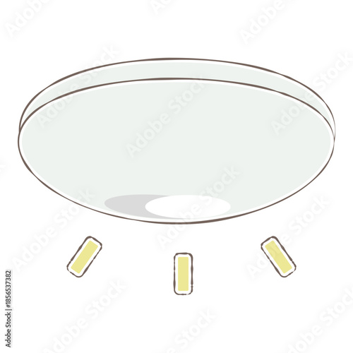 Simple Round Ceiling Light Illustration