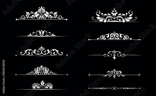 Vintage set. Floral elements for design monograms, invitations, frames, menus and labels. Graphic design of the website, cafes, boutiques, hotels, wedding invitations.