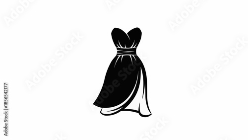 black and white dress