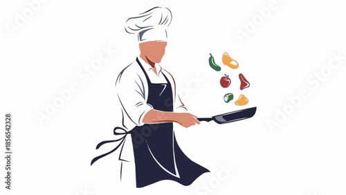 Chef with a pan