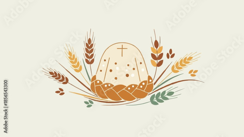 vector illustration of a cake