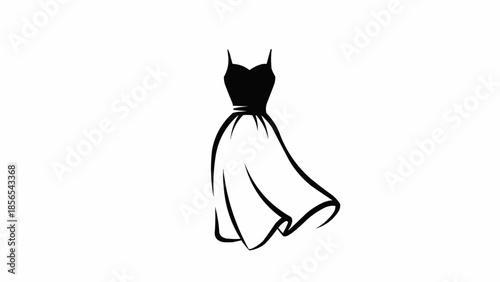 black and white wedding dress