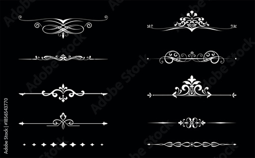 Vintage set. Floral elements for design monograms, invitations, frames, menus and labels. Graphic design of the website, cafes, boutiques, hotels, wedding invitations.