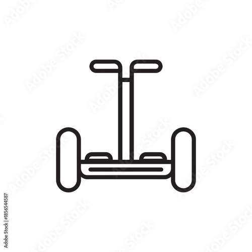 Electric Segway Personal Transporter Line Icon for Modern Eco-Friendly Urban Commuting