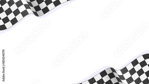 Checkered Flag Frame, for Racing ornament