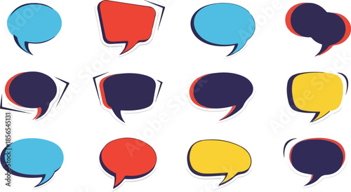 Speech Bubble Collection Diverse Vector Illustrations for Communication and Design