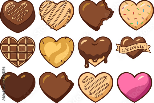 Sweet chocolate treats bakery food photography cozy environment top view delightful desserts