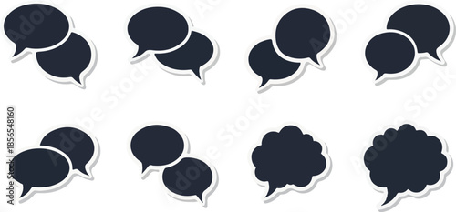 Dialogue Bubbles Vector Illustration Set for Communication and Messaging Design
