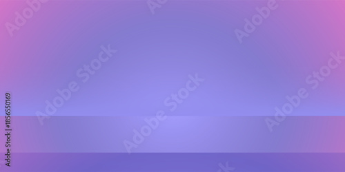 Abstract gradient podium background. Violet, purple and lilac empty 3d studio backdrop. Clean scene for product presentation mockup template. Vector illustration