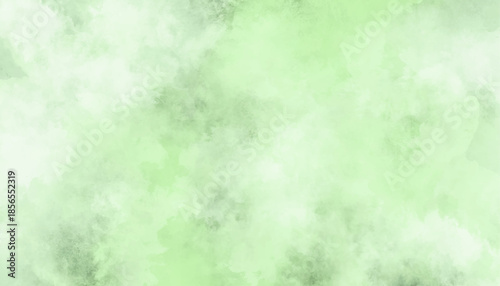 Soft Green Watercolor Cloud Texture Background