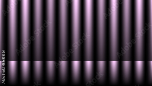 Purple abstract background featuring a pink silk curtain texture with gradient light lines and a striped velvet stage design for a theater wallpaper backdrop