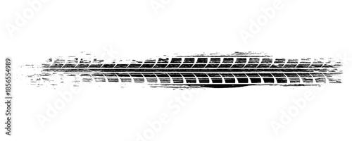 Car tread silhouette. Grunge mud splash texture Vector textured tire print. Design element.