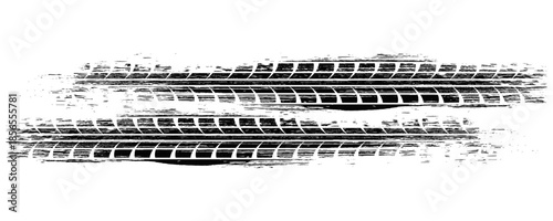 Car tread silhouette. Grunge mud splash texture Vector textured tire print. Design element.