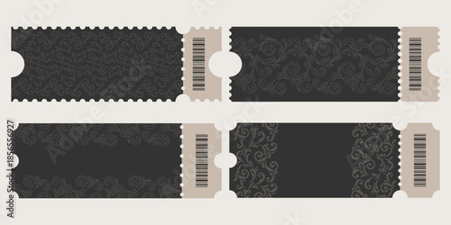Set of 4 Vintage-Inspired Tickets