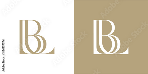 BL Letter Monogram Logo Design Vector , Initial Logo Vector for Brand Company