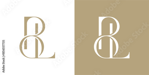 BL Letter Monogram Logo Design Vector , Initial Logo Vector for Brand Company