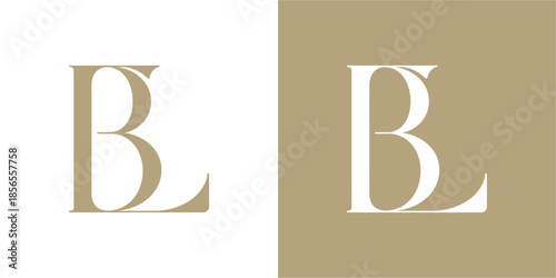 BL Letter Monogram Logo Design Vector , Initial Logo Vector for Brand Company