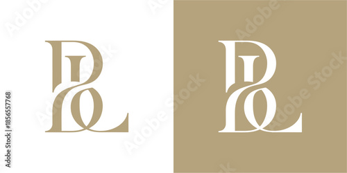 BL Letter Monogram Logo Design Vector , Initial Logo Vector for Brand Company