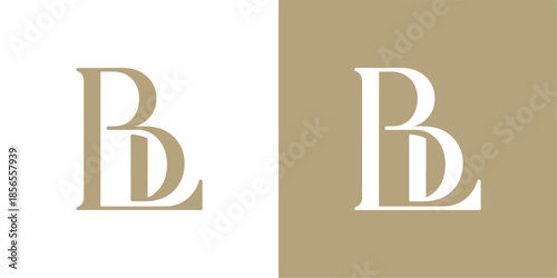 BL Letter Monogram Logo Design Vector , Initial Logo Vector for Brand Company