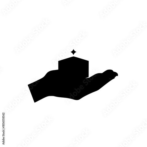 Modern Flat Zakat Fitrah Vector Icon Illustration Isolated