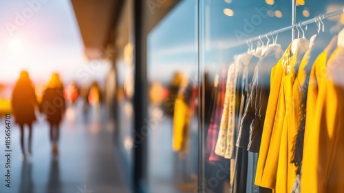 Shopping experience city center fashion store urban environment daylight perspective retail trends highlighting style