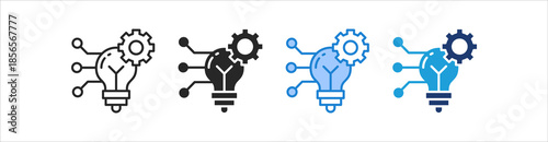 Innovation Icon Set Multiple Style Vector Collection