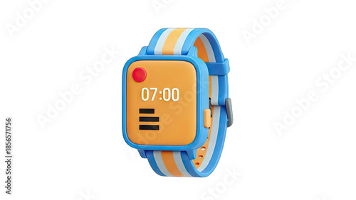 Smartwatch Showing 07:00 on White Background