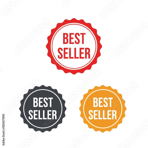 Best Seller Badge Icons Set – Award Seal Labels for Ecommerce, Marketing & Product Promotion