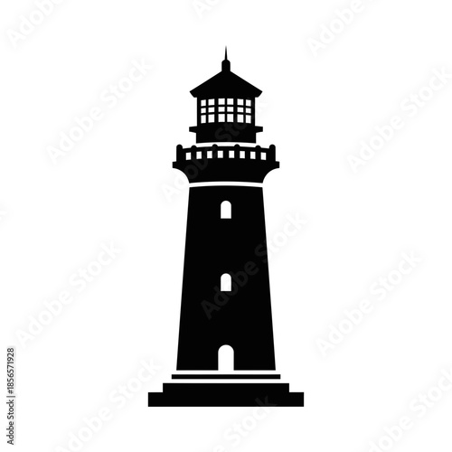 lighthouse silhouette vector