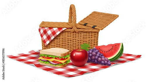Picnic Clipart Illustration Isolated on White
