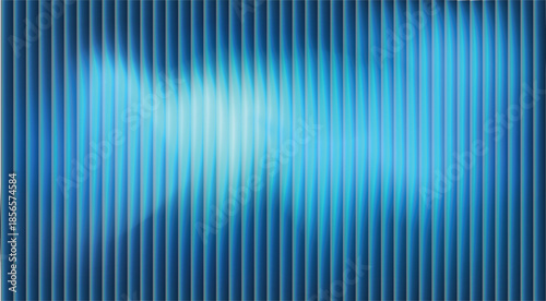 Glass gradient texture with blue and navy ripple pattern. Wavy abstract flow, futuristic blur effect. Vector illustration