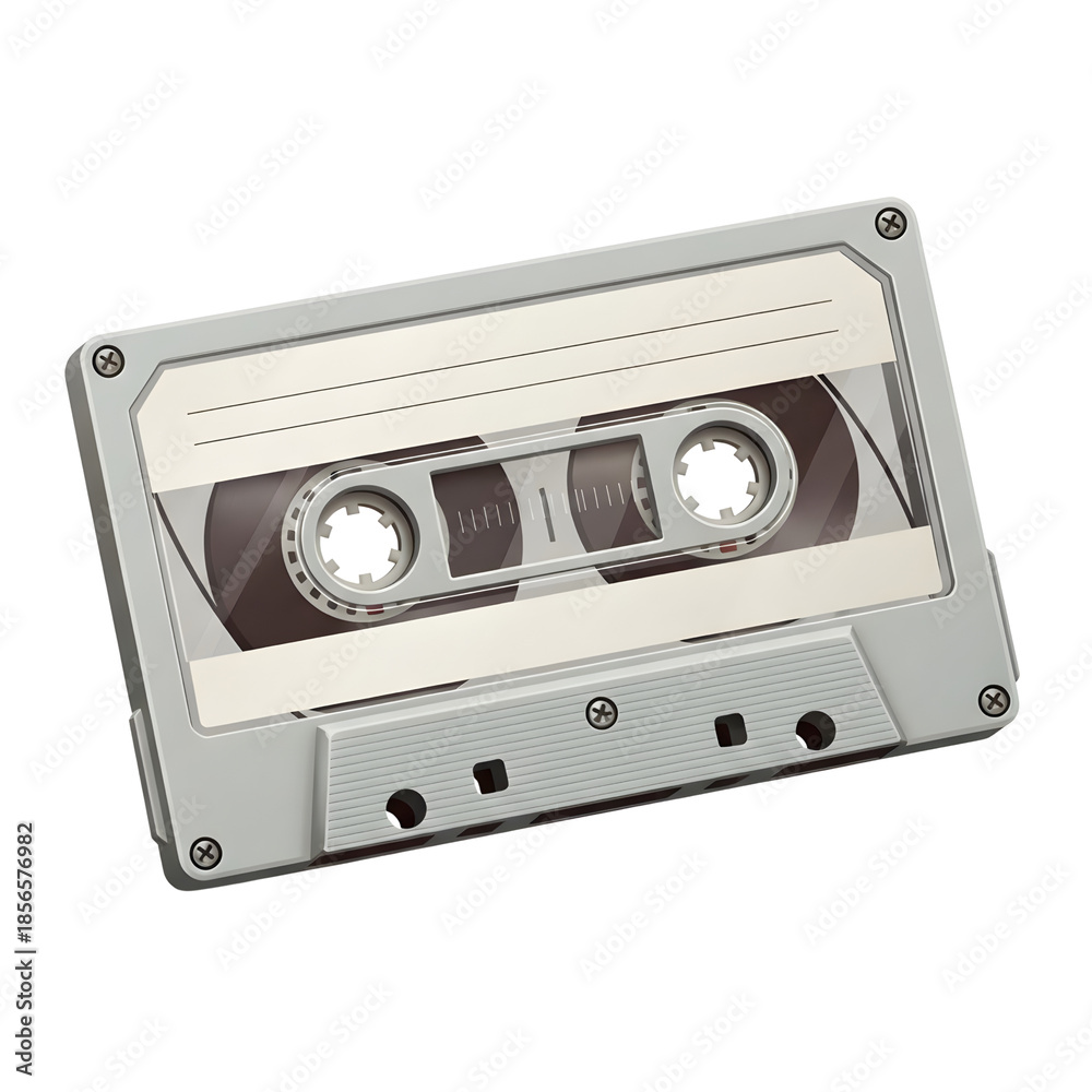 Obraz premium Retro cassette tape on black background