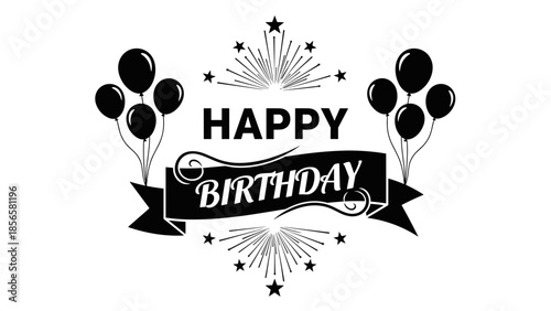 Bold Comic Style Happy Birthday Greeting with Green Burst Background