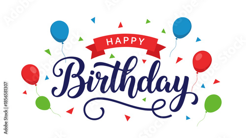 Bold Comic Style Happy Birthday Greeting with Green Burst Background