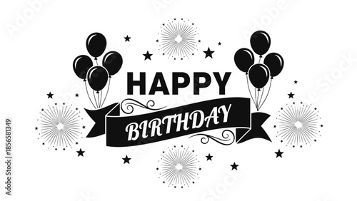 Bold Comic Style Happy Birthday Greeting with Green Burst Background