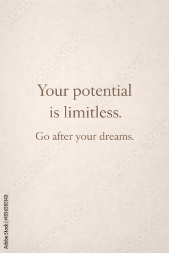 Minimalist inspirational quote typography on neutral background