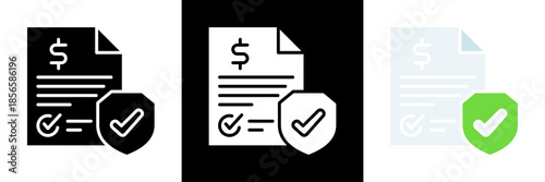 Insurance Icon Set Glyph vector Illustration 