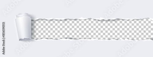 Torn paper revealing checkered background