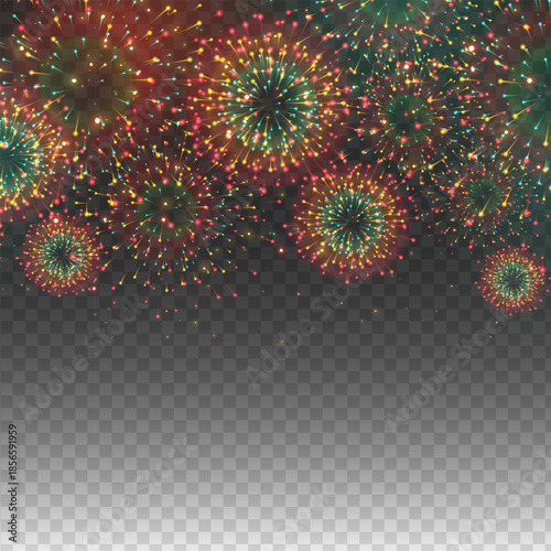 Vibrant fireworks display