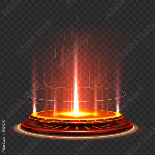 Illuminated orb with radiant beams