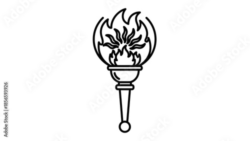 burning candle on a white background