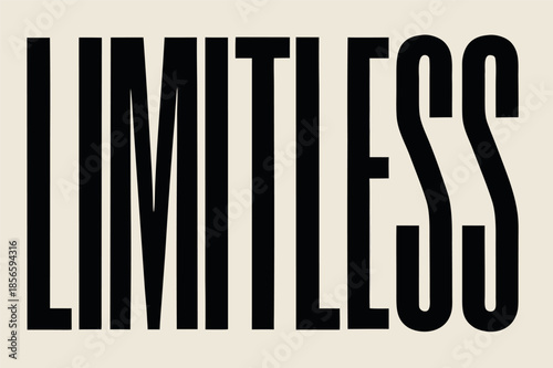 Limitless Typography Illustration in Bold Minimal Style